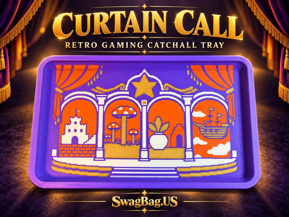 Curtain Call — Retro Gaming Catchall Tray by SwagBag.US