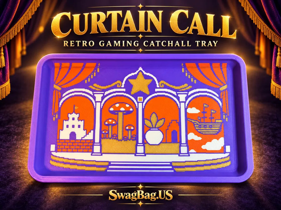 Curtain Call — Retro Gaming Catchall Tray by SwagBag.US