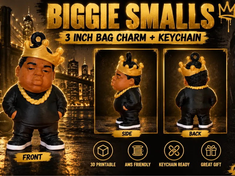 Biggie Smalls — 3-Inch Keychain & Bag Charm — SwagBag.US model preview