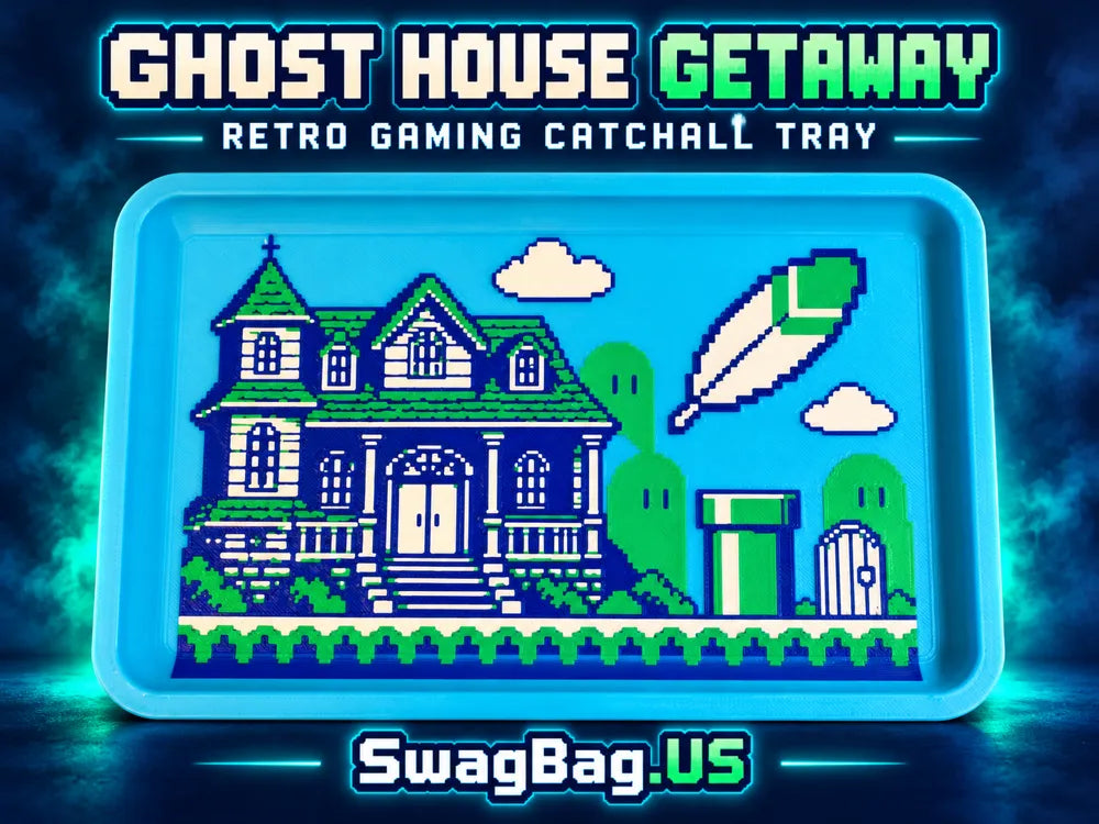 Ghost House Getaway — Retro Gaming Catchall Tray by SwagBag.US