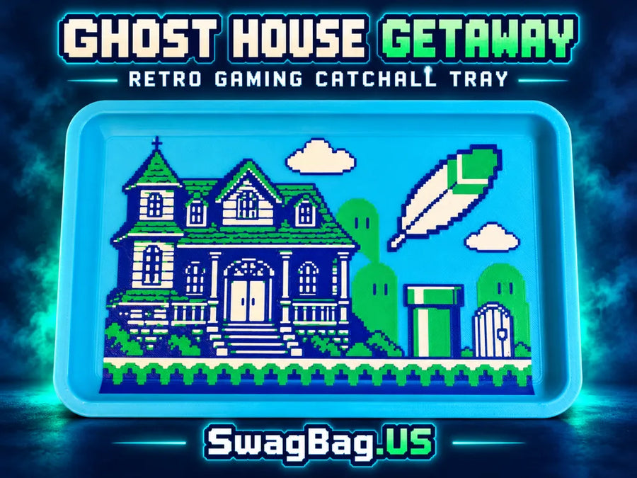 Ghost House Getaway — Retro Gaming Catchall Tray by SwagBag.US