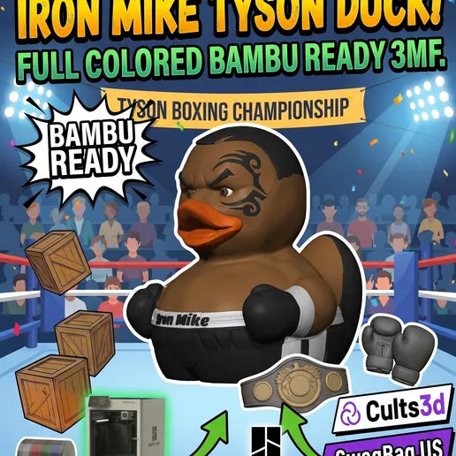 Iron Mike Tyson Duck model cover from Cults3D