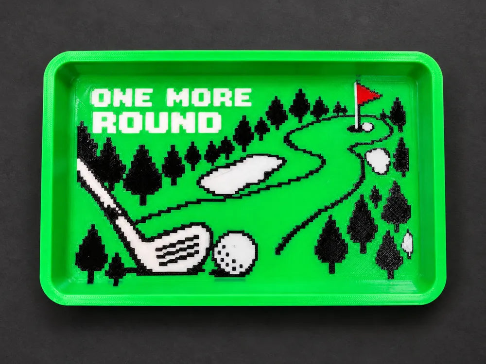 One More Round — Pixel Golf Catchall Tray by SwagBag.US
