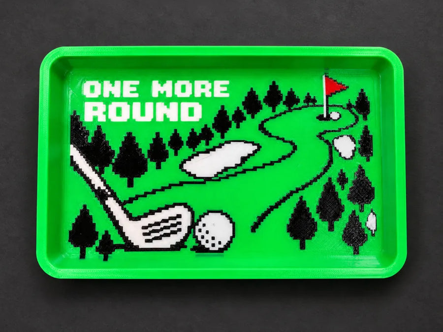 One More Round — Pixel Golf Catchall Tray by SwagBag.US