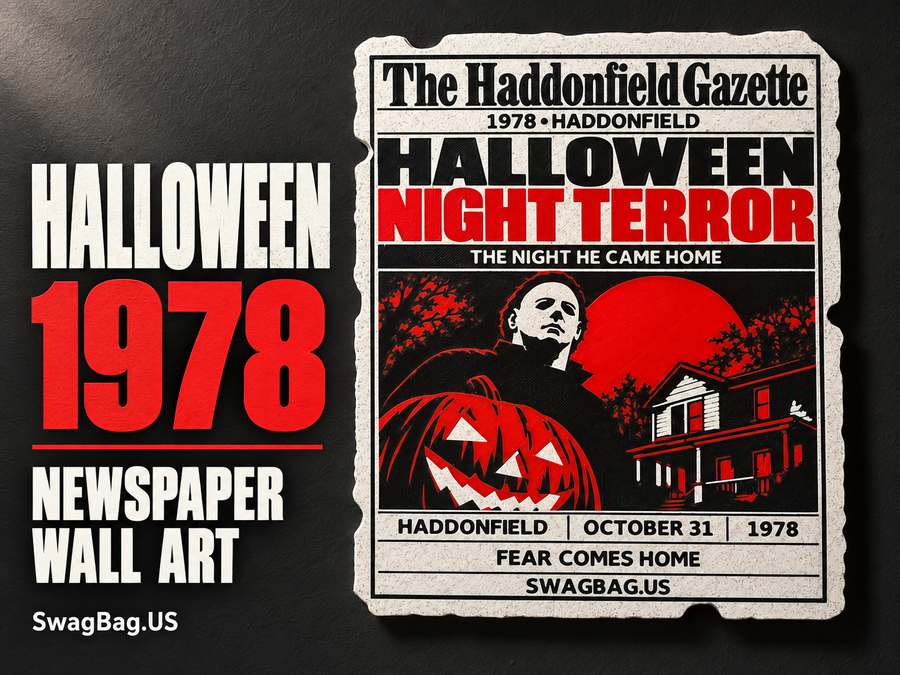 Halloween 1978 — Newspaper Wall Art — approved SwagBag.US cover