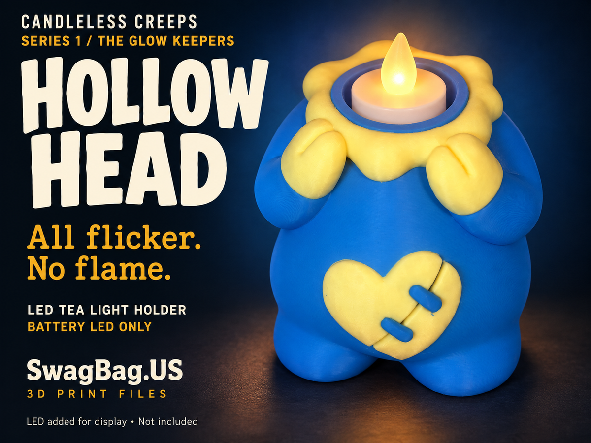 Hollowhead — LED holders model preview