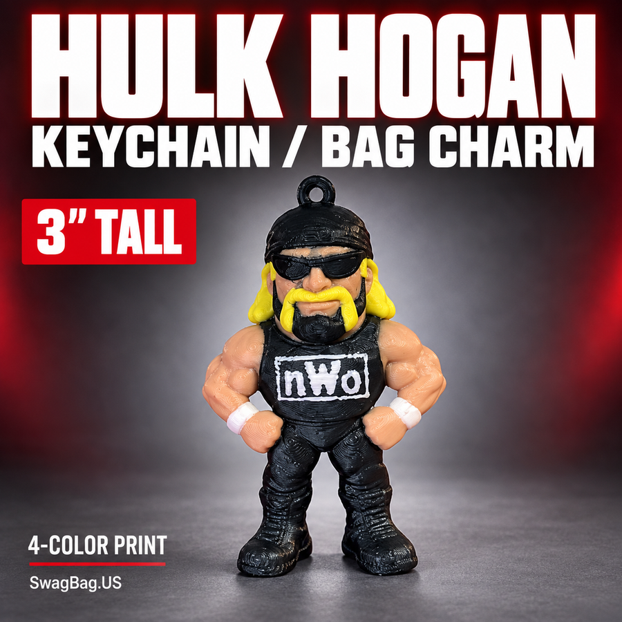 Hulk Hogan nWo three-inch keychain and bag charm — approved SwagBag.US cover