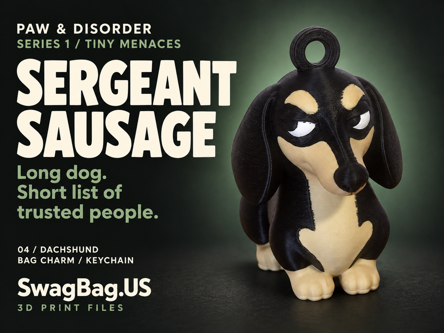 Sergeant Sausage — Bag charms model preview