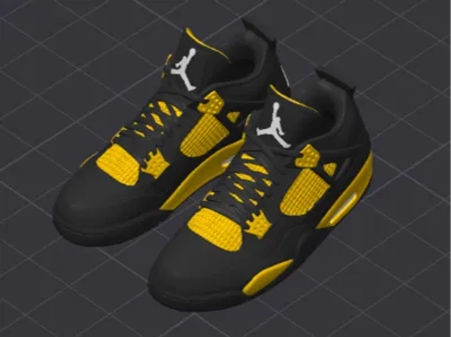 Jordan 4 Lightning — Urban Bugs Bunny Shoes — SwagBag.US model preview