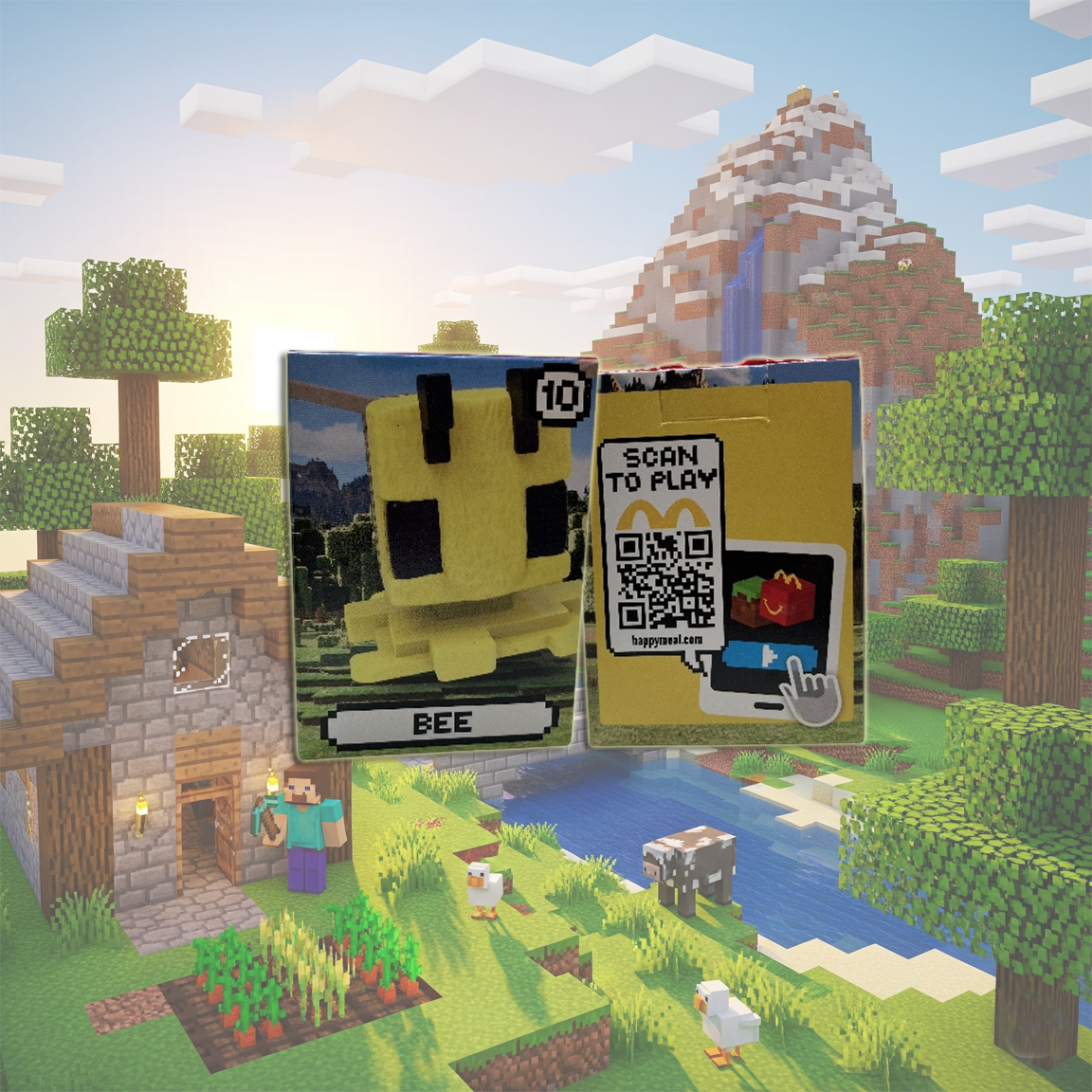 BEE A Minecraft Movie Happy Meal Toy 2025