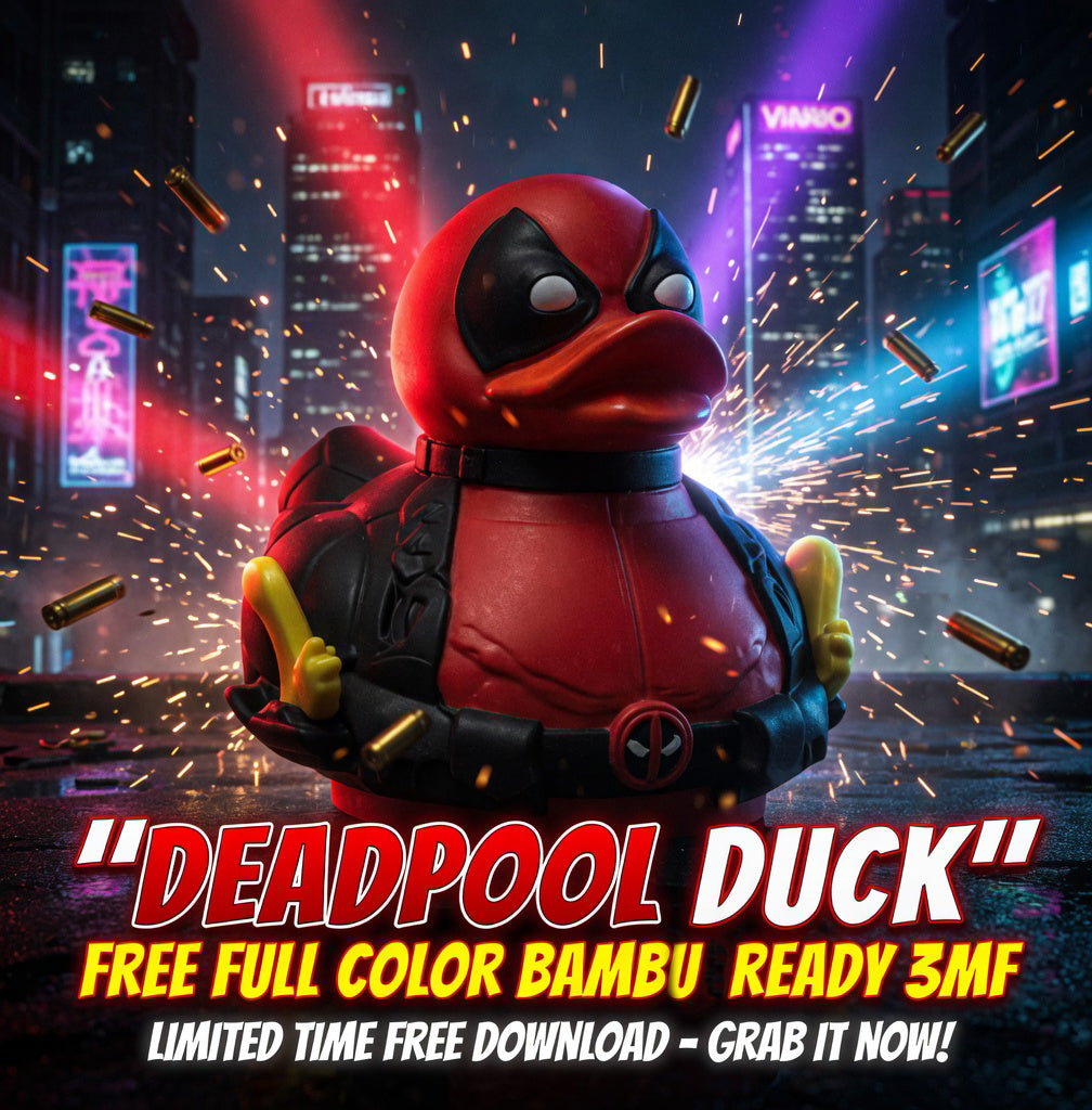 Deadpool Rubber Duck 3MF – Bambu Ready Multi-Color Print File