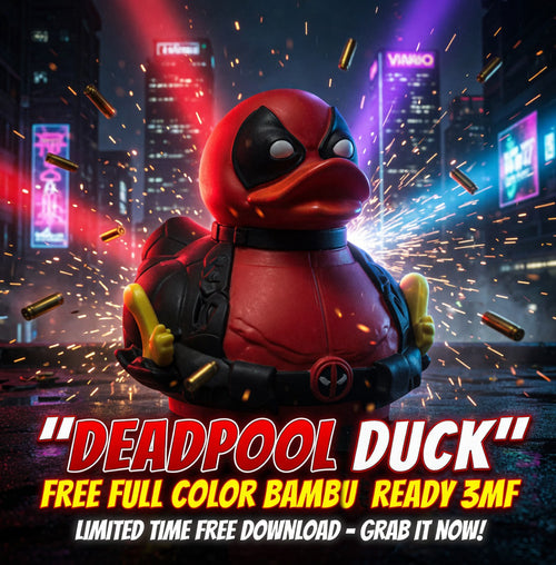 Deadpool Rubber Duck 3MF – Bambu Ready Multi-Color Print File