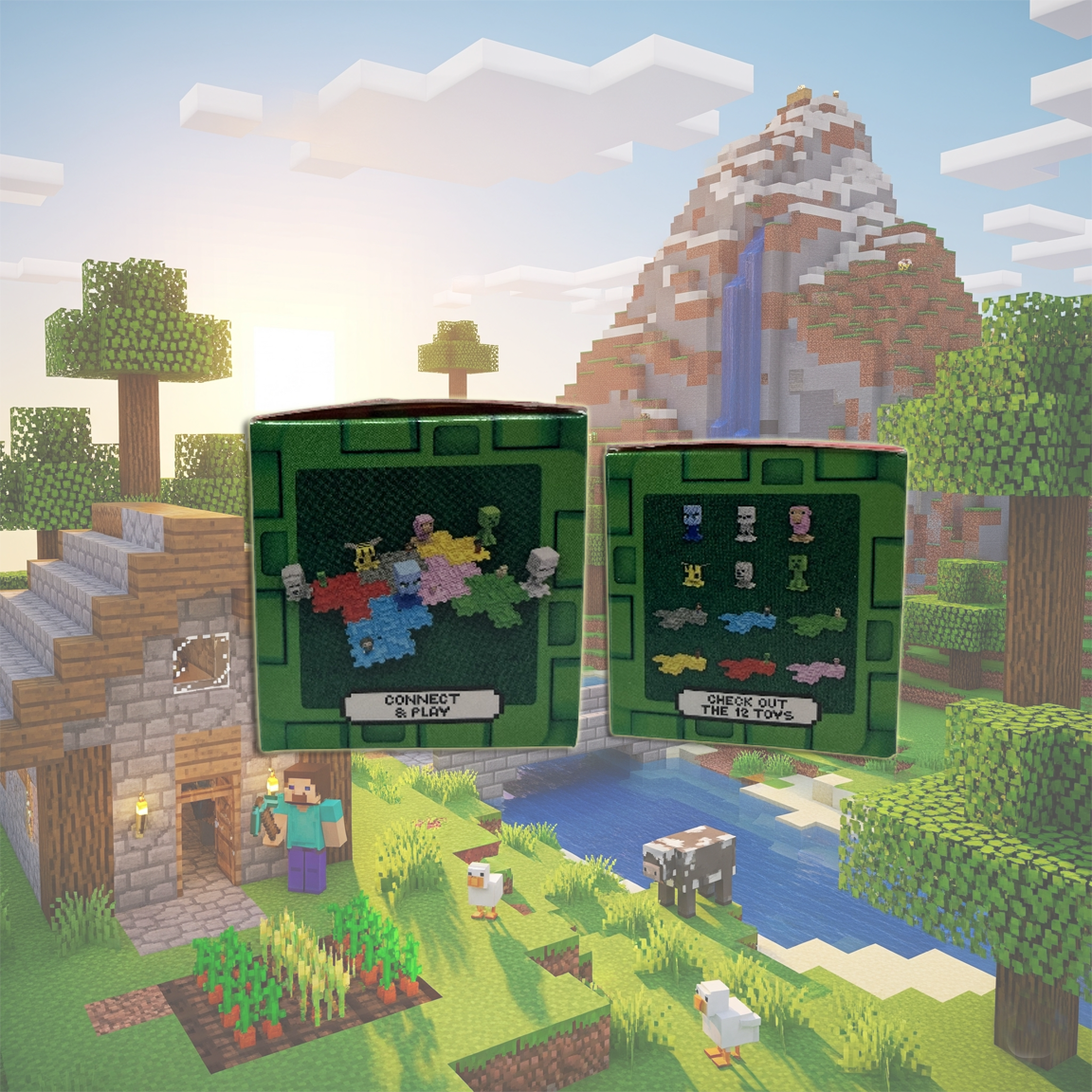 Grass Block And Llama - A Minecraft Movie Happy Meal Toy 2025