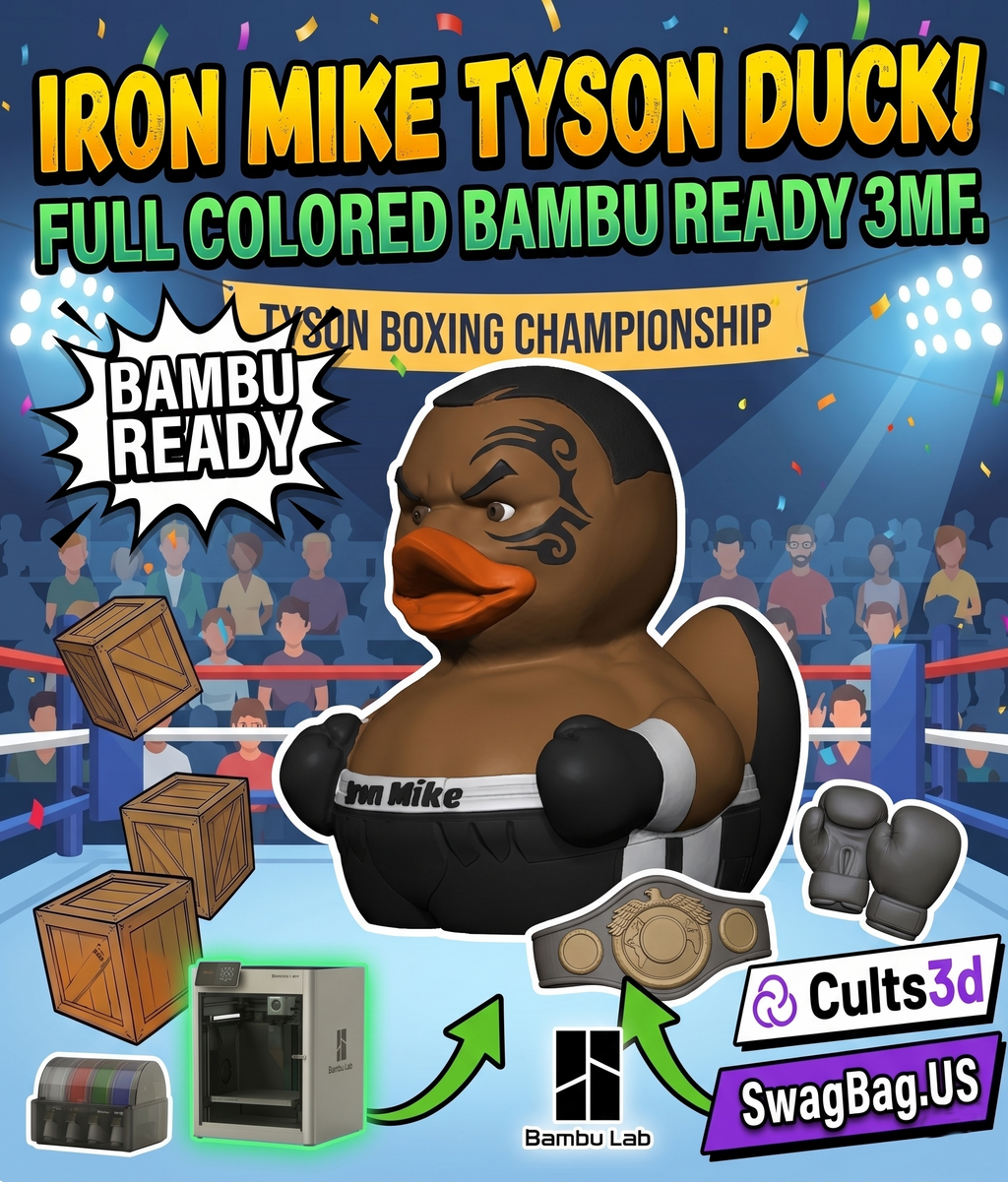 Iron Mike Tyson Duck – Full Colored Bambu Ready 3MF