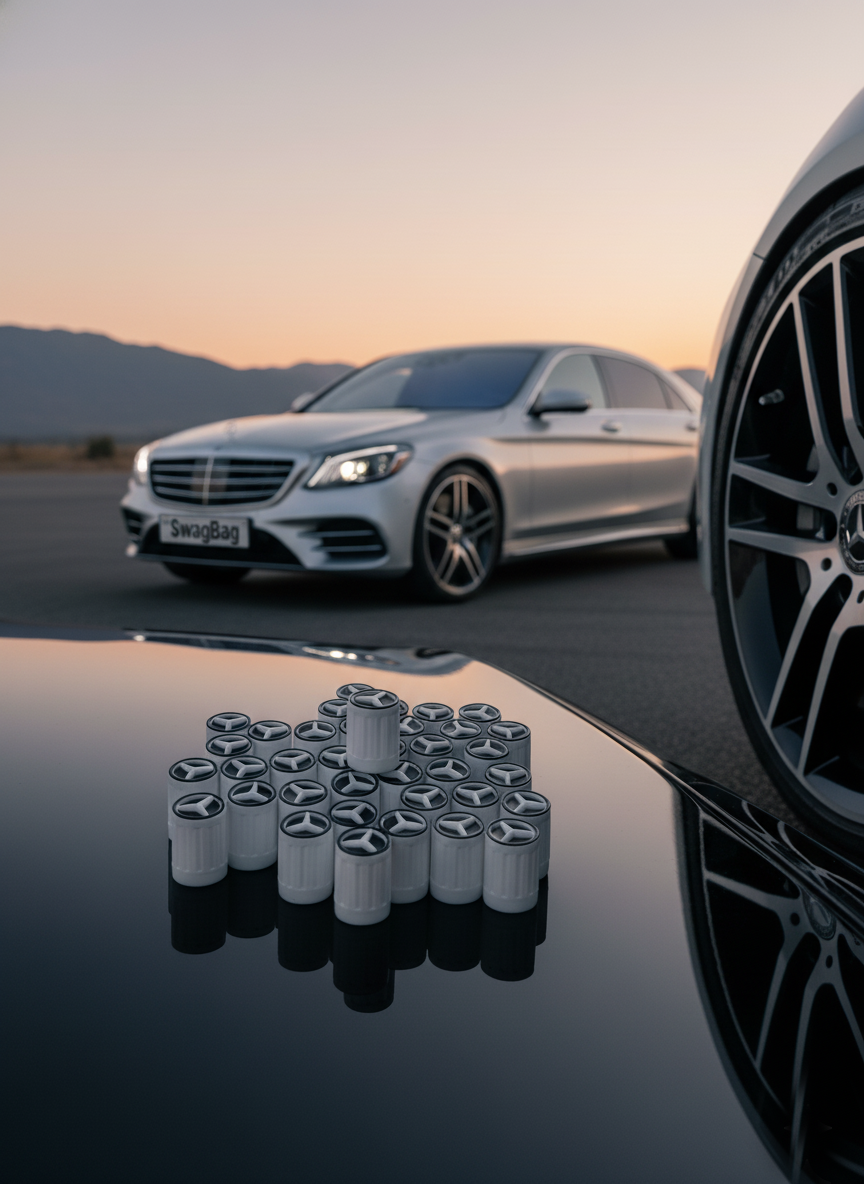 Mercedes Tire Valve Caps (Set of 8)