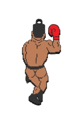 Mike Tyson Punch-Out Buns Out Key Chain