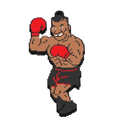 Mike Tyson Punch-Out Buns Out Key Chain
