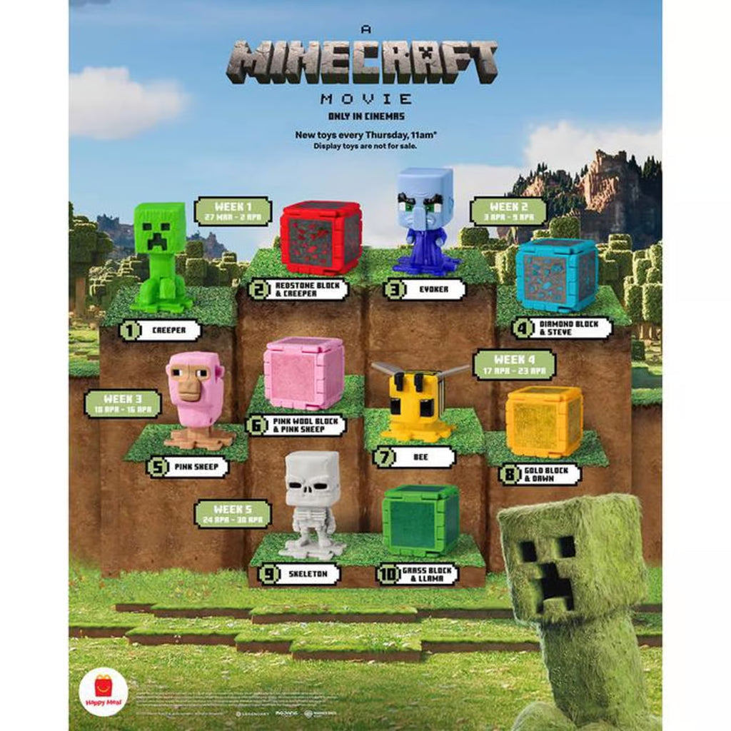 BEE A Minecraft Movie Happy Meal Toy 2025