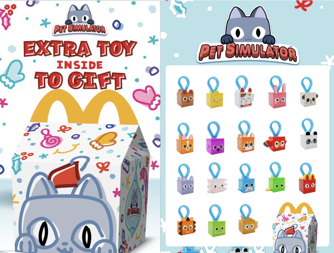 Pet Simulator Mystery Pet + Cat (Official Mcdonalds Happy Meal Toy 2024)
