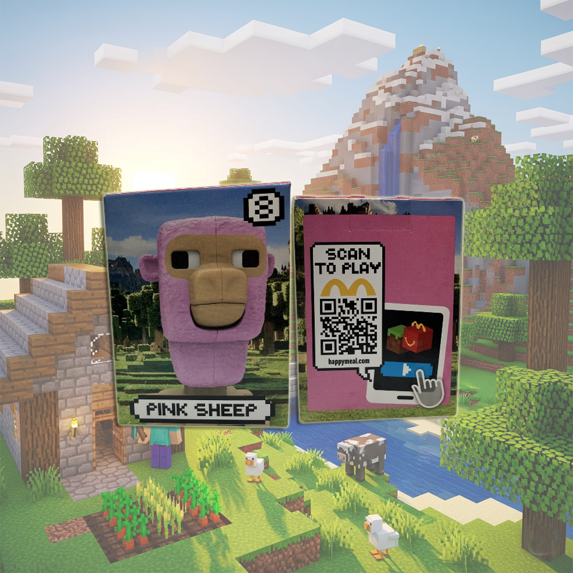 Pink Sheep - A Minecraft Movie Happy Meal Toy 2025