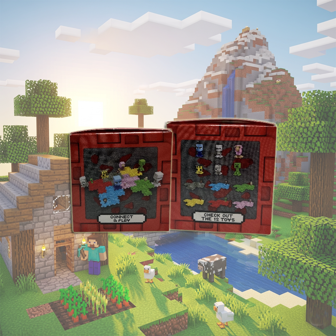 Redstone Block And Creeper - A Minecraft Movie Happy Meal Toy! 2025