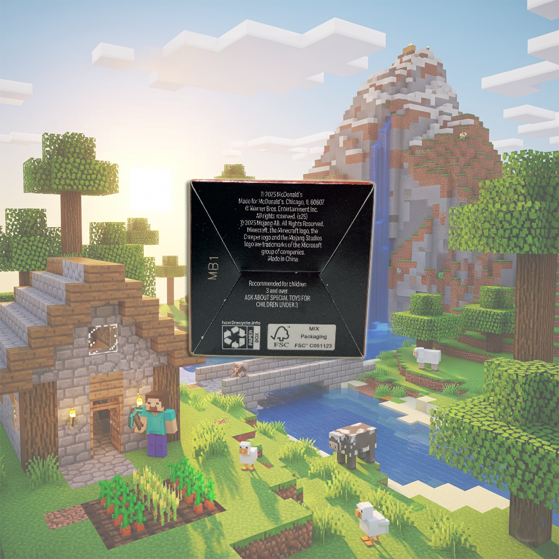 Redstone Block And Creeper - A Minecraft Movie Happy Meal Toy! 2025