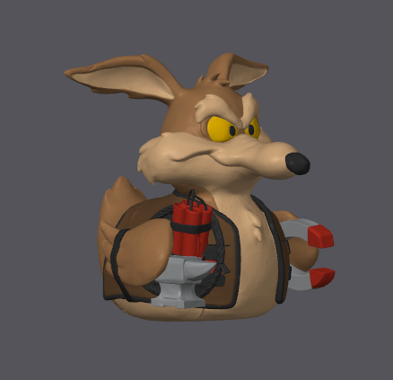 ACME Coyote Duck – Full Color Bambu Ready 3MF | Cartoon Desert Duck Figure