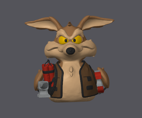 ACME Coyote Duck – Full Color Bambu Ready 3MF | Cartoon Desert Duck Figure
