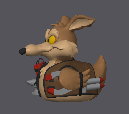 ACME Coyote Duck – Full Color Bambu Ready 3MF | Cartoon Desert Duck Figure