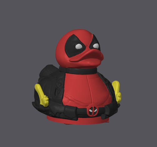 Deadpool Rubber Duck 3MF – Bambu Ready Multi-Color Print File